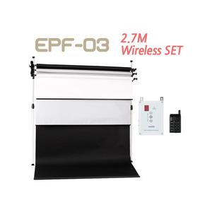 엘케이포토 - 무선 전동 배경 디럭스폴 3롤 풀세트 EPF-03W(2.7m)
