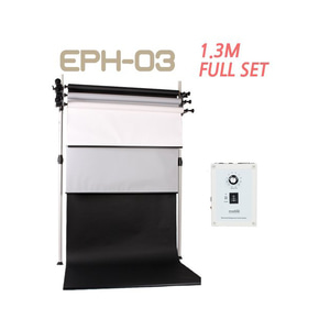 엘케이포토 - 전동배경 디럭스폴 3롤 배경지세트 EPH-03 Full(1.3m)